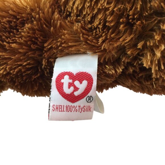 Ty Chocolate Lab Puppy Dog Plush 12" Stuffed Animal Reddish Brown Labradoodle - Picture 6 of 8